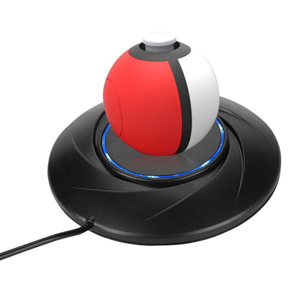 Laddningsbas Laddare Strömförsörjning med LED-indikator för Nintendo SWITCH Poke Ball  Svart
