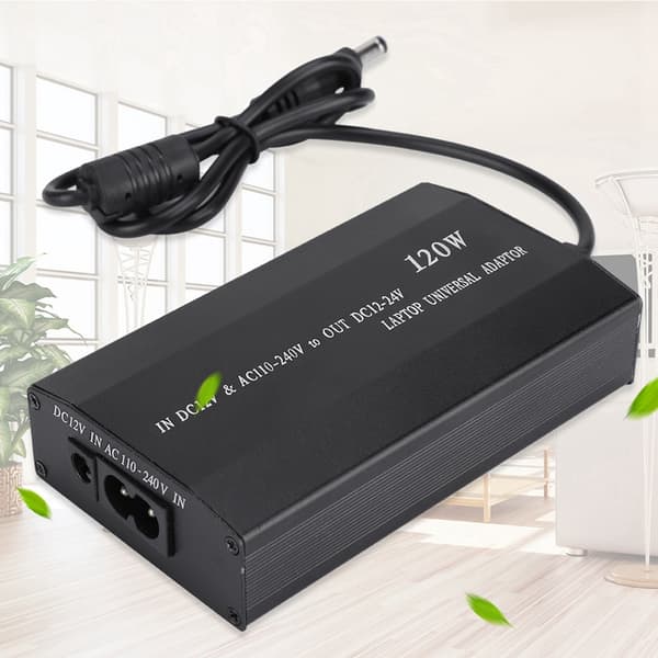120W Universell bærbar PC-strømadapter med 8 stk. DC-adaptere