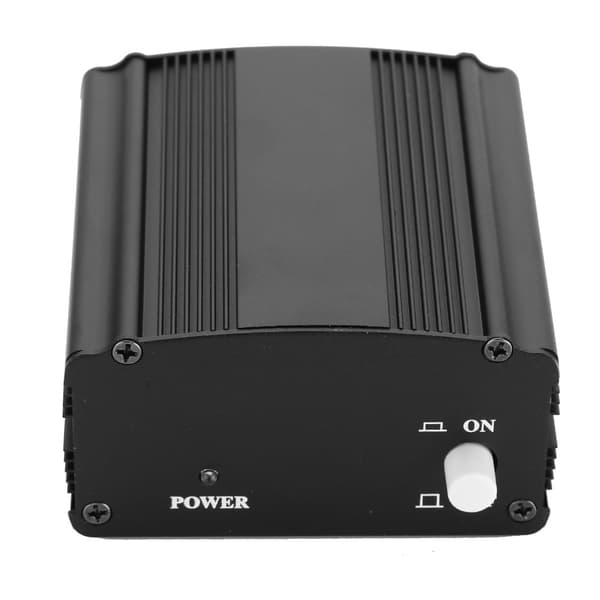 Mini 1-kanals 48V Phantom Power Supply med strømadapter til kondensatormikrofon