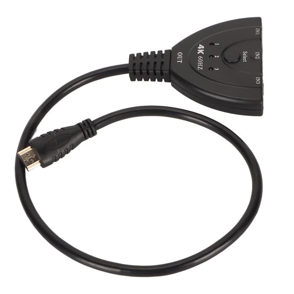 4K HD Multimedia Interface Splitter Plug and Play 4K vid 60Hz 3 i 1 ut HD Multimedia Interface Switch