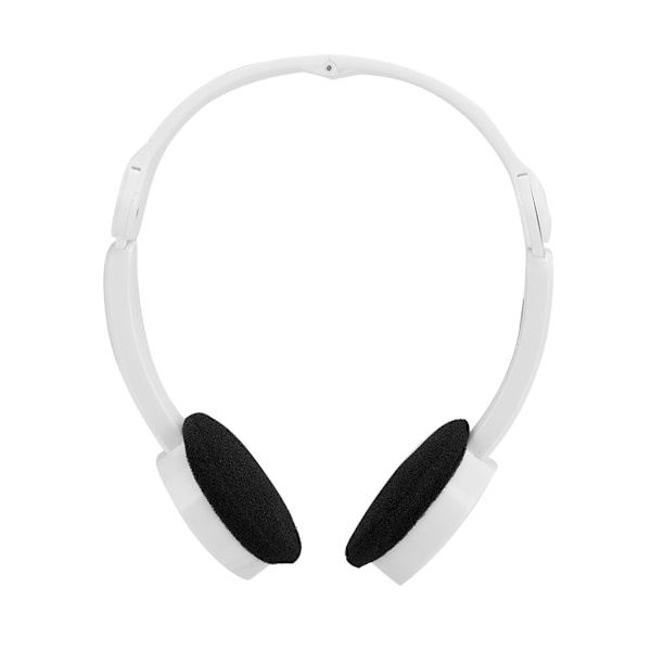Foldbar kablet stereo headset for barn med mikrofon for smarttelefon nettbrett hvit
