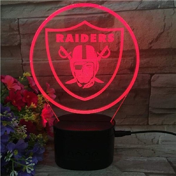 3D LED Illusionslampa, Nattlampa 16 Färger Dimbar USB-driven Touch Jul-Födelsedagspresent för Barn med Fjärrkontroll Raiders