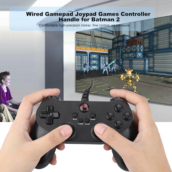 USB-kablet Gamepad Joypad Games Controller Håndtag til Batman 2