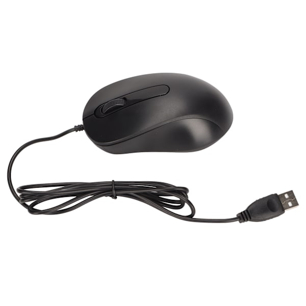 Trådbunden mus 3 knappar Smart Svart Ergonomisk 1000DPI Spelmus för hemmakontor Bärbar dator