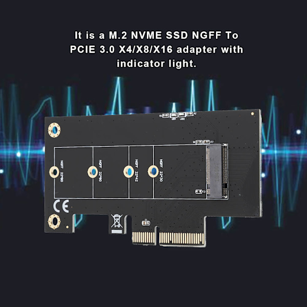 M.2 SSD til PCIE 4X datamaskin utvidelseskort adapter for Windows/Linux/Mac OS