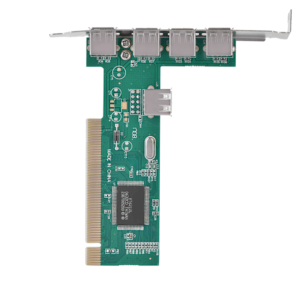 Höghastighets PCI till (4+1) 5-portars USB 2.0 480 Mbps VIA-styrenhetskort Adapter