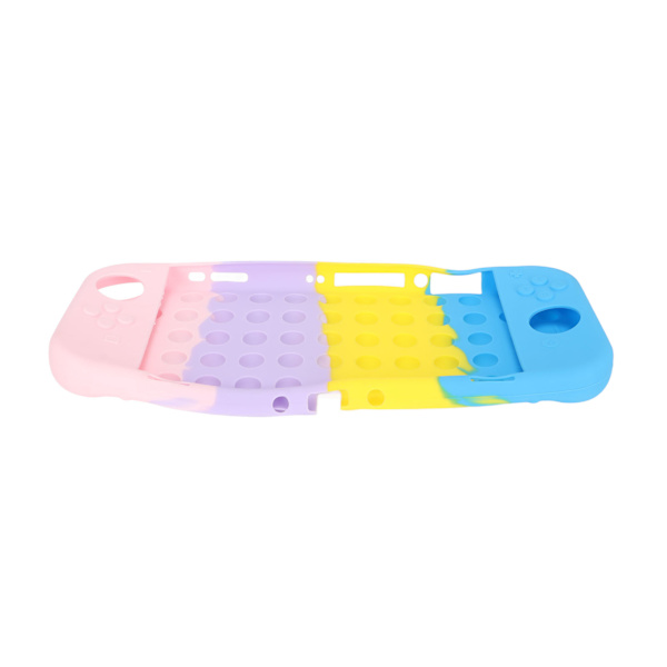 Skyddande fodral för Switch OLED, reptåligt spelkonsolskydd i silikon, rosa, lila, gult, blått