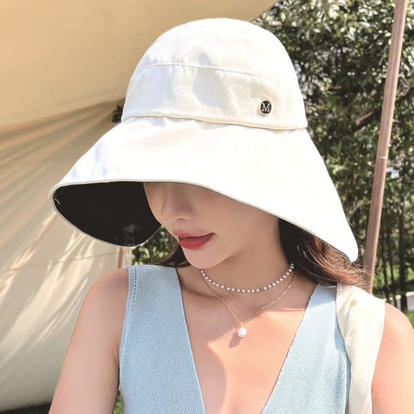 Hør Bonnet Hat Solhat i Linned, Sammenfoldelig Sommer Visir, Beige