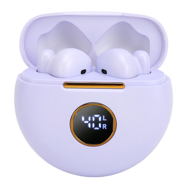 Bluetooth-spillørepropper for spill, kompakt HiFi-lyd, trådløse spillørepropper for Huawei for IOS, lilla