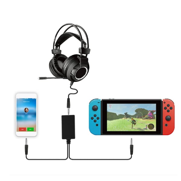 Original lydkvalitet Standard 2 i 1 Switch Audio Converter til Nintendo Switch-spil