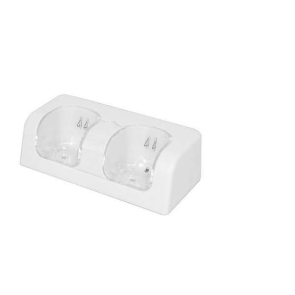 For Nintendo Wii U Dual Remote Controller Lader Ladestasjon + 2x Oppladbare Batteripakke Tilbehør Hvit,
