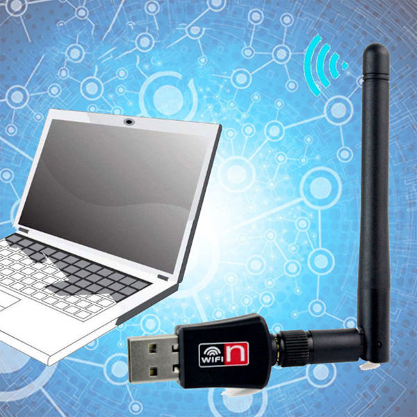 USB trådlöst kort bärbar antenn med hög förstärkning WiFi-dongel med dubbla band 2,4 GHz 400 Mbps 5 GHz 867 Mbps för hemmet