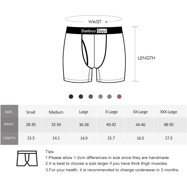 Miesten alushousut bokserit pehmeät hengittävät alushousut (4 tai 7 pakkausta) purpleDark gray Black gray Black XL