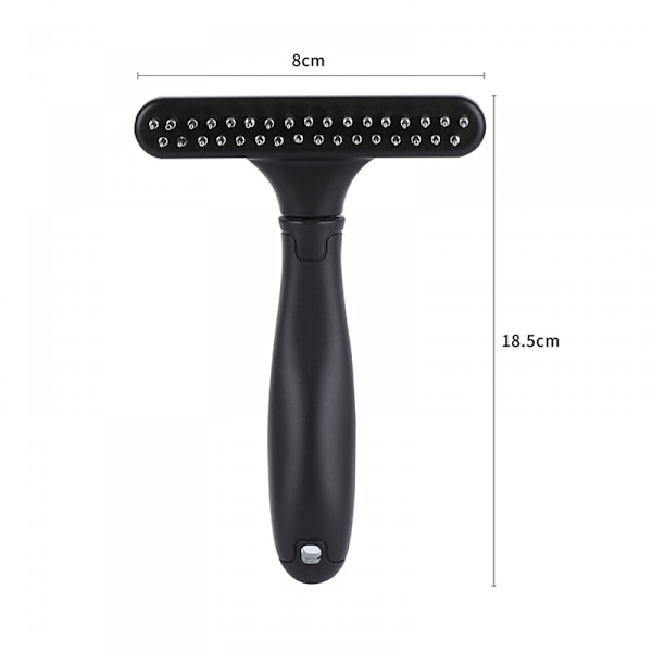 Hunderake - Dobbel rad med pinner for shedding og dematting undercoat rake kam for hunder og katter - Sikker pleie og deshedding børste - Kam, rosa