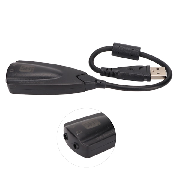 Lydkort Virtuel 7.1 Plus Plug and Play USB Stereo Lydkort Hovedtelefonadapter til Desktop Bærbar