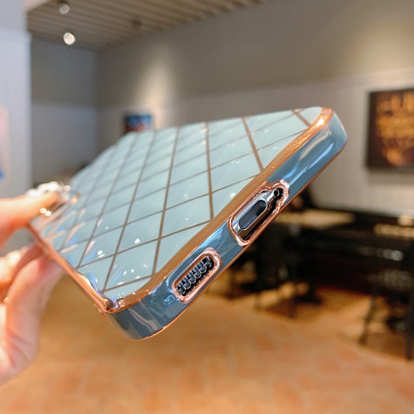 JUSTUP Samsung Telefondeksel Plating Edge Sparkle  Lattice Deksel for Kvinner Jenter Kamera Linsebeskyttelse Støtsikkert Mykt Silikondeksel for Samsung Gala
