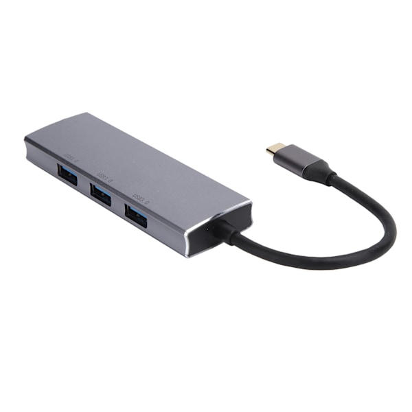 Hubb USB 3.0 4-portars typ C multipeladapter med 4K-utgång 4 i 1 bärbar universell splitter