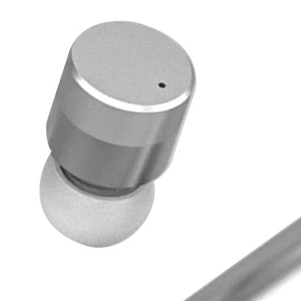 Bluetooth-kuulokkeet, suuri kapasiteetti, pienet langattomat urheilukuulokkeet metallikotelolla ulkojuoksuun, hopea