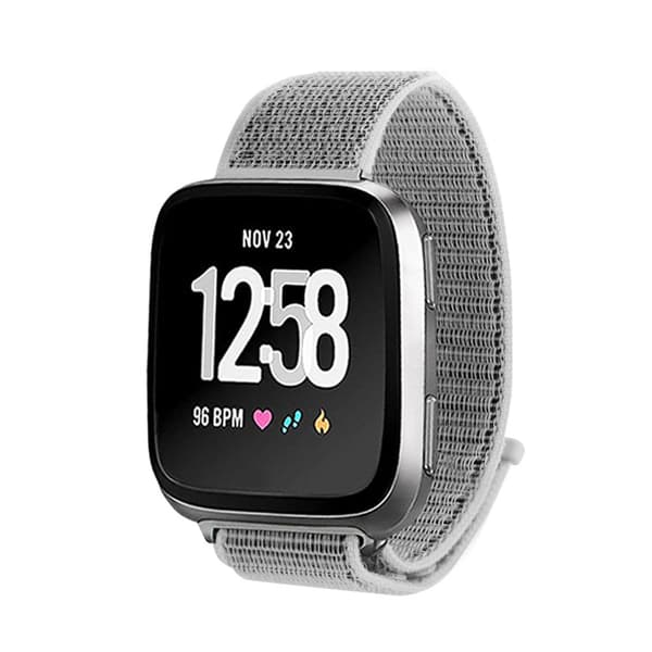 Pehmeä nailonlenkkinen kudottu rannekoru Fitbit Versa -älykelloon (Seashell)