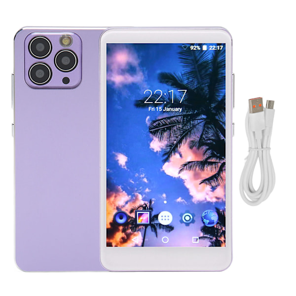 Bluetooth MP4 -soitin 5 tuuman HD-kosketusnäytöllä HiFi-kohinanvaimennuksella Kannettava WiFi-musiikkisoitin kameralla Androidille Violetti