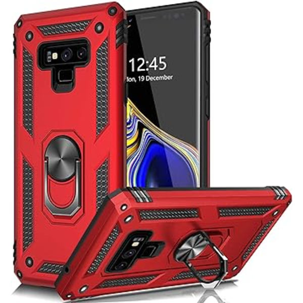 Samsung Galaxy Note 9 mobiltelefondeksel, militær fallsikkert deksel, 15 fot falltestbeskyttende deksel, med magnetisk støtte og kjøretøy