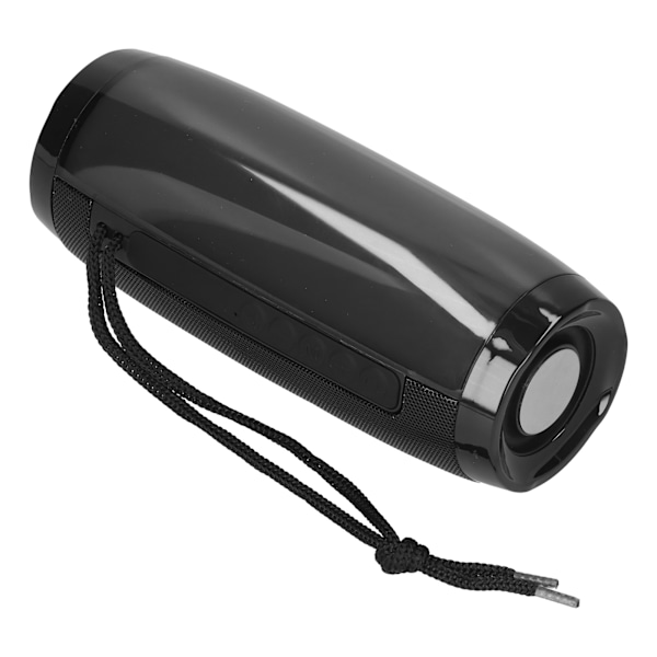 Bärbar LED Bluetooth-högtalare utomhus färgglad ljus trådlös högtalare för minneskortSvart