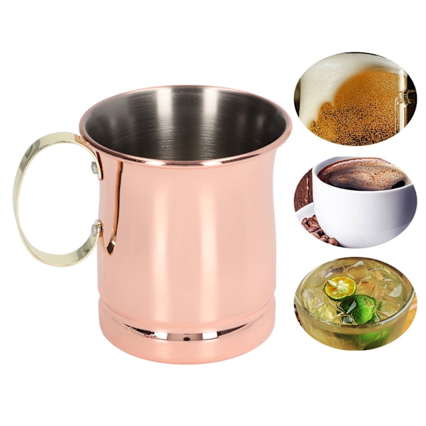 400 ml ruostumattomasta teräksestä valmistettu cocktail-muki, ruosteenesto, baaritarvikkeet kotiin, toimistoon, kouluun, baariin Rose Gold