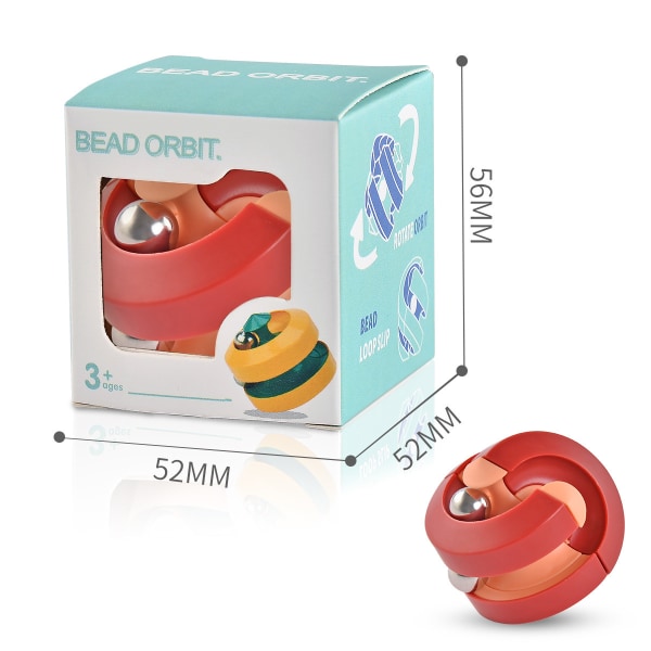 Toy, Fidget Cubes Top Spinning Toy, som stress relief & kreativa dekompressionsleksaker, pusselspel för barn Barn Vuxna (röd)