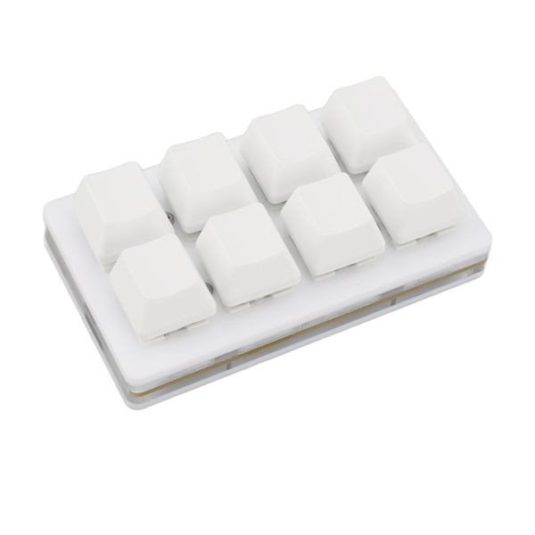 8-tasters tastatur Blå bryter Hot Swappable Kopier Lim inn snarveier Mini mekanisk tastatur for arbeidsrytmespill