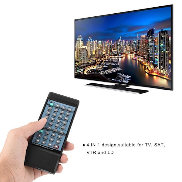 4 I 1 Multifunksjonell Fjernkontroll Smart Fjernkontroll for TV SAT VTR LD