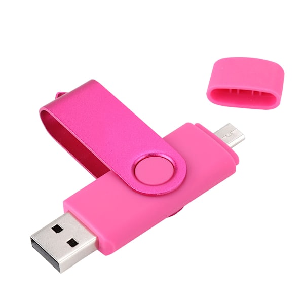 Rose Red Metal Rotation Portable USB Flash Drive High Speed U Disk Memory Stick (16G)