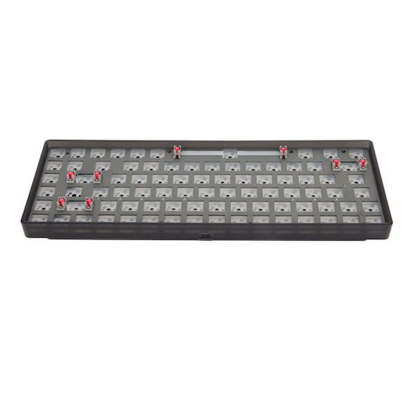 Mekanisk tangentbordssats Vit 84 tangenter 2.4G BT Trådbunden 75% Layout Hot Swap Anpassat spelande tangentbord för DIY-byte