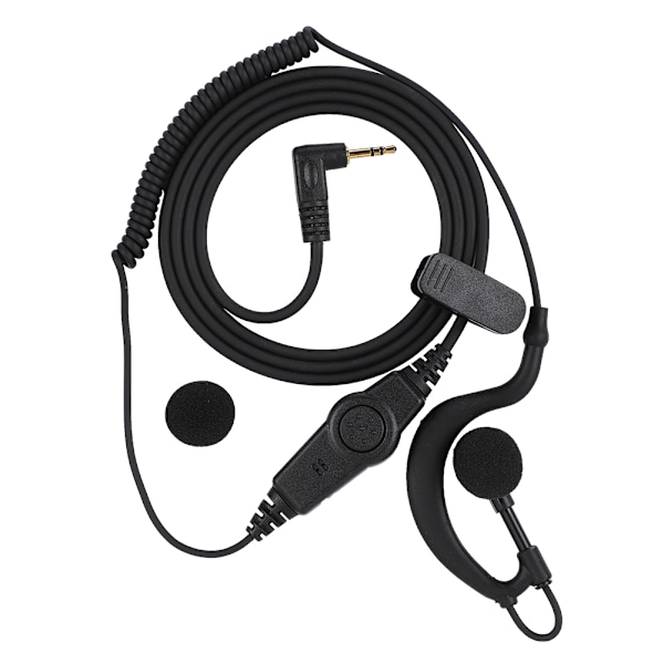 G-formad enkel stift walkie talkie headset tvåvägsradio hörlurar öronkrok