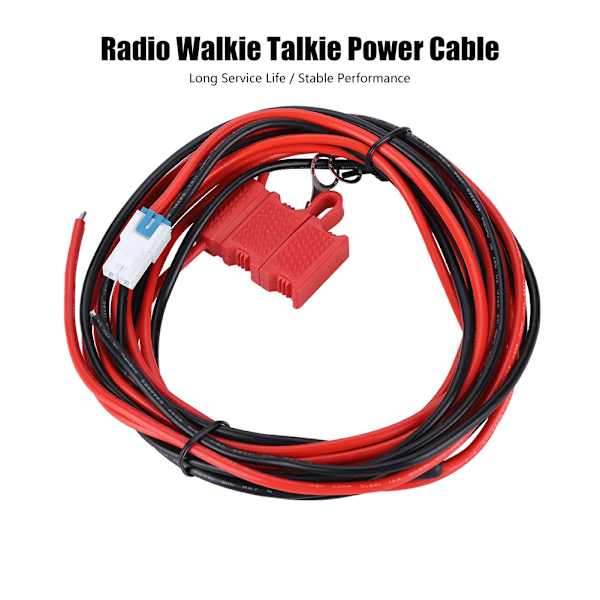 DC 12V Radio Walkie Talkie Strömkabel Sladd för HYT MD780 MD650 Mobilradio med Säkring