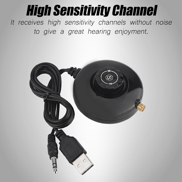 174-240MHz Tuning DAB/DAB+ Digital Radio Antenne SMA Stik 3,5mm Audio Output USB DAB Modtager