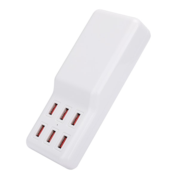 60W DC5V3.5A Utgang 6 Port USB Desktop Lader med Hvit Slank Kropp for Hjemmemiljø(  )