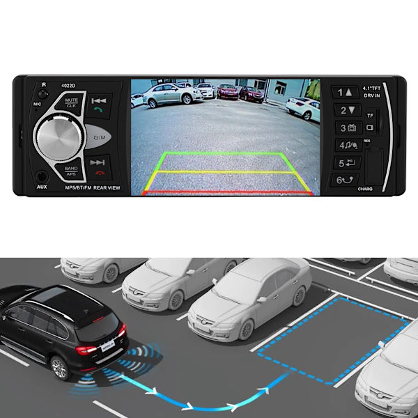 HD 4.1 tuuman auton stereot Bluetooth-radio MP5 etu- ja takakameran soitin -4022D