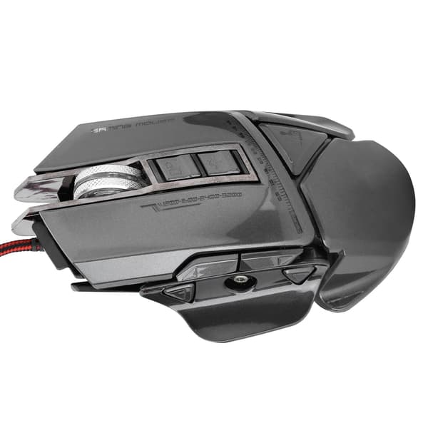 Gaming Mus Kabel USB Optisk Mekanisk 7D Programmerbar 4 Farve Lys Computer Mus Sølvgrå