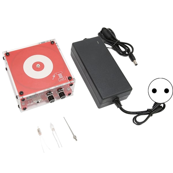 4 tum Bluetooth-musik Tesla-spole artificiell belysning intressant plug and play experimentellt bordsspel 100‑240V röd EU-kontakt