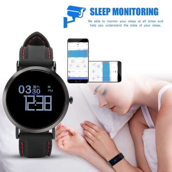 CV08C Vanntett Smart Armbånd Håndleddsklokke Pulsmåler Blodtrykksmonitor for Android/IOS
