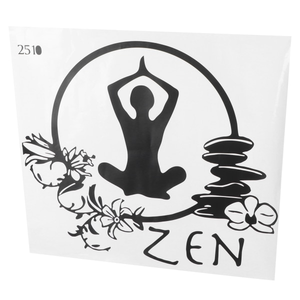 Zen Yoga mönster klistermärke PVC Meditation väggdekal sovrum heminredning Yoga älskare present