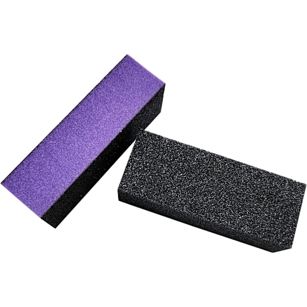10 stk. Neglebuffer Sandpapirsliber Poleringsblok Fil 100/180 Korn 3 Sider Neglefile Kunst Pedicure Manicure Fil (Sort Lilla)