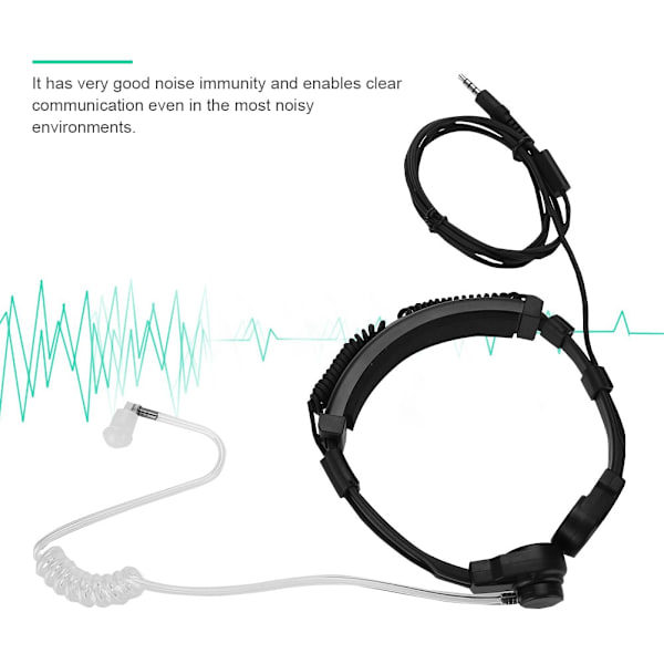Justerbar Halsmikrofon Mikrofon Skjult Akustisk Rør Skjult Luftrør Headset