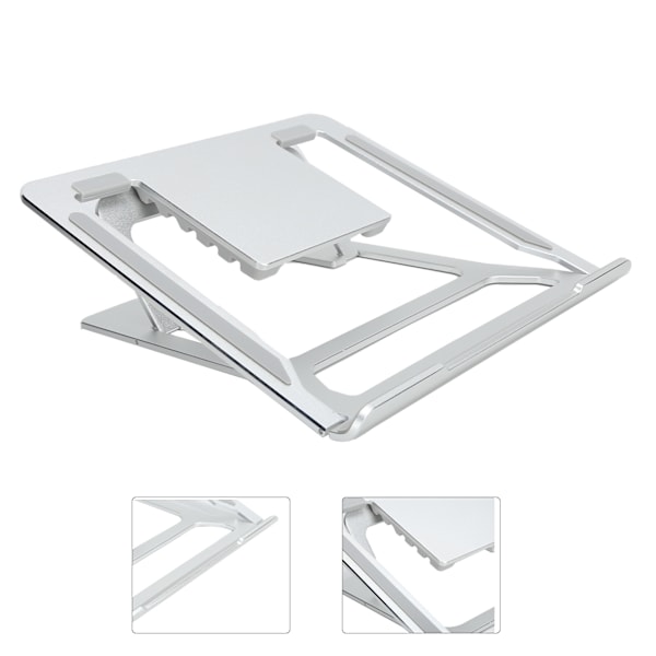 Bærbar computer stand, foldbar, bærbar, sølv, aluminiumlegering C6, laptopstativ til 11-17 tommer bærbare computere