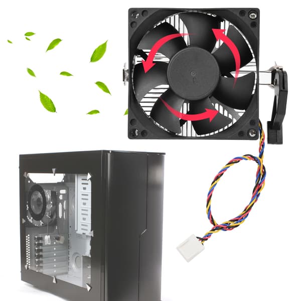 3P/4pin 2000 RPM Computer Køling 8025 Fan Radiator Køler til AMD CPU (Standard Version)