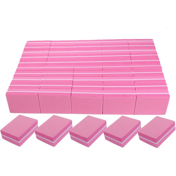 Nagelbuffertar (50-pack), Mini Buffer Block Nagelfil för Akrylnaglar och Naturliga Naglar, 100/180 Grit Nagelbuffer Block Bulk Buffning