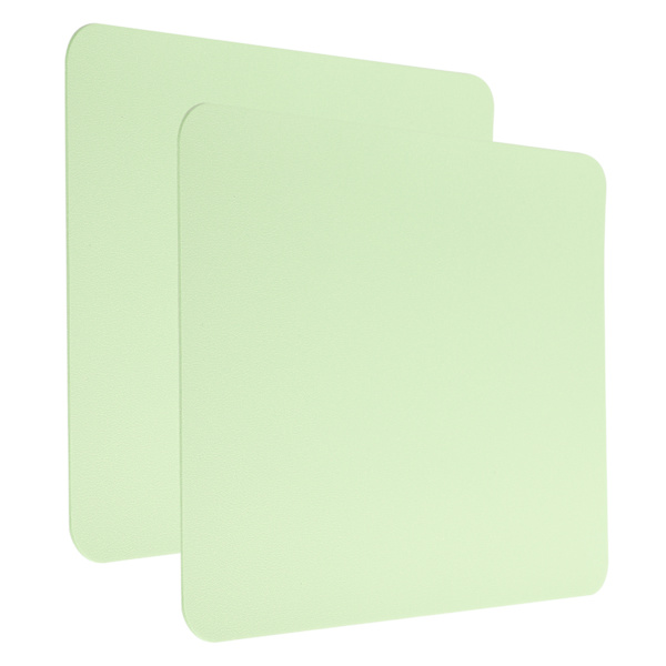 2 st musmatta i PVC-läder, vattentät skrivbordsmatta, kudde, kontor, hem, musskydd, 27 x 21 cm, ljusgrön