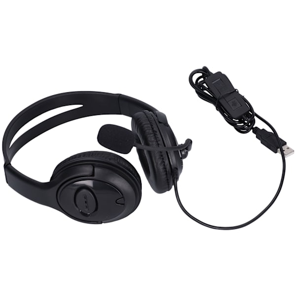 Kablet telefonhodesett kablet USB HiFi-hodetelefon for PC-telefon skrivebord