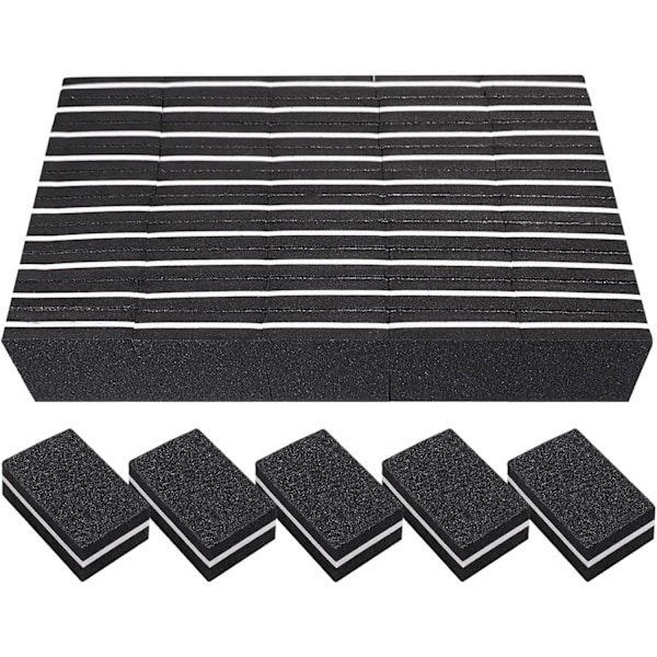 Nagelbuffertar (50-pack), Mini Buffer Block Nagelfil för Akrylnaglar och Naturliga Naglar, 100/180 Grit Nagelbuffer Block Bulk Buffning