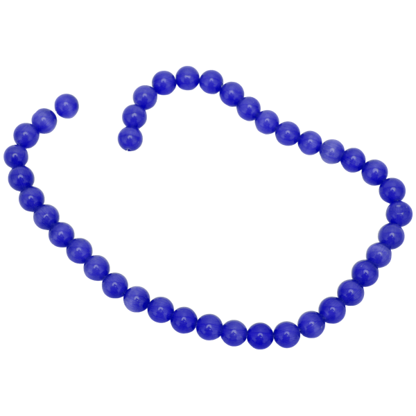 0,39 tum diameter runda pärlor Natursten DIY Armband Halsband Smyckenstillbehör mörkblå